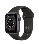 Apple Watch Series 6 44mm GPS Space Gray Aluminium Case with Black Sport Band M00H3