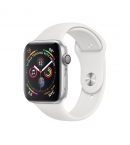 Apple - Apple Watch Series 4 (GPS), 40mm Silver Aluminum Case with White Sport Band - Silver Aluminu